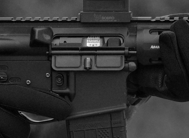 Close up view of Adams Arms AR-15