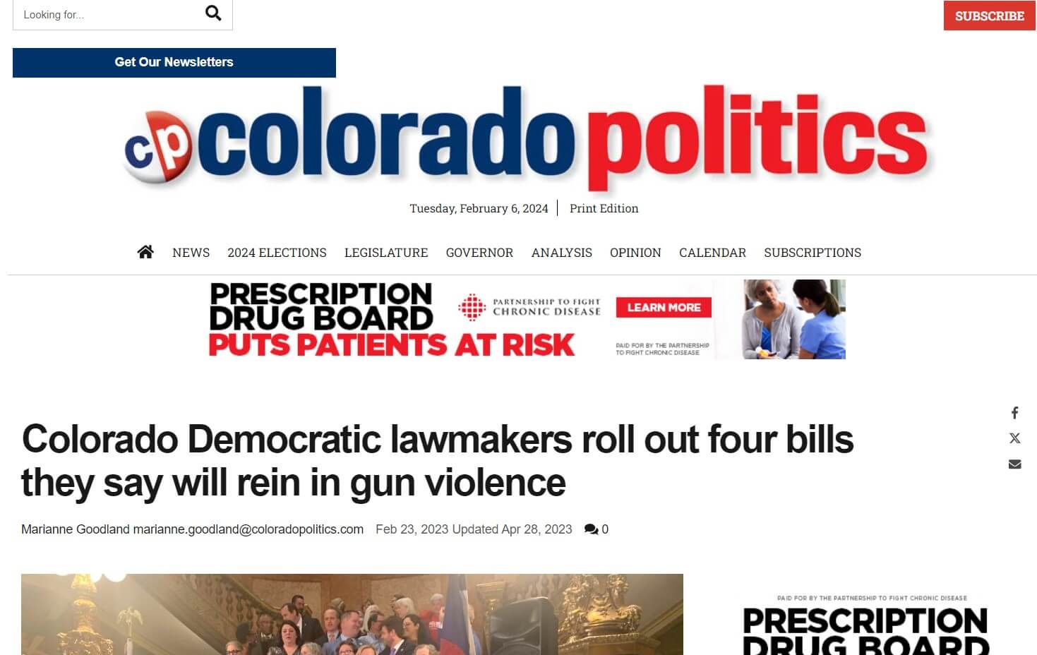 Colorado Politics blog: Colorado Democratic lawmakers roll our four bills they say will rein in gun violence