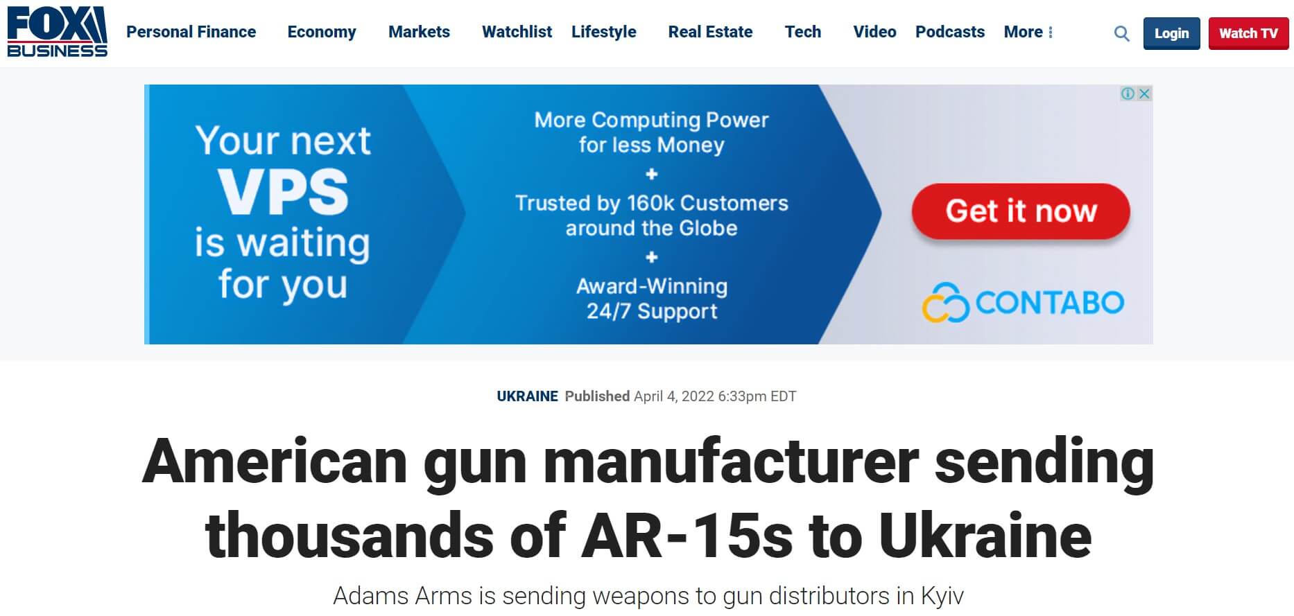 American gun manufacturer sending thousands of AR -15s to ukraine