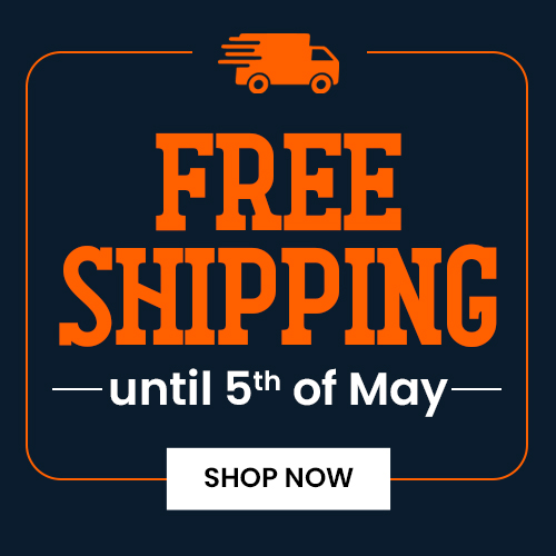 Free shipping until 5th of May